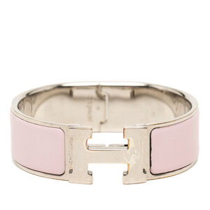 Pre-Loved Hermes Wide Enamel Clic Clac H Bracelet PM